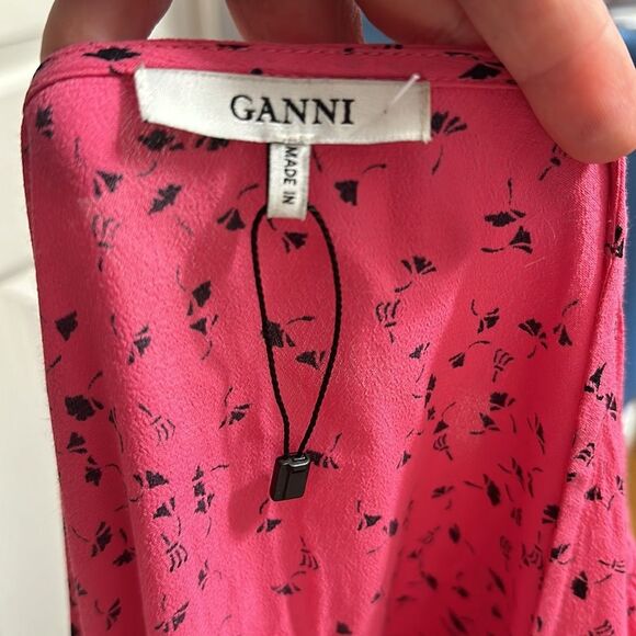 GANNI Barra Crepe Wrap Top - Picture 5 of 6